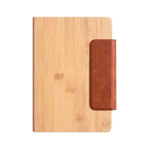 Custom Logo Business Faux Bamboo Leather Cross-Border Office <b>Diary</b> Eco-Friendly PU Conference <b>Notebook</b> - Product Image 1
