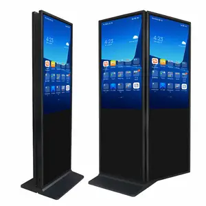 Warehouse OEM 55-Inch Indoor Floor Stand Commercial Advertising Display with Touch Screen LCD Digital Signage Kiosk