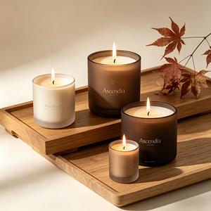 Bougie parfumée Ascendia en cire de soja, pot métallique cylindrique, faite à la main, écologique, minimaliste, aromathérapie, décoration d'intérieur, florale, Pâques - Product Image 1