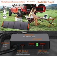 Station d'alimentation portable pliable pour l'extérieur avec une grande quantité de ports USB, production d'énergie haute efficacité 200W