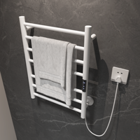 Sèche-serviettes électrique thermostatique avec écran LCD, séche-linge imperméable, porte-peignoir, acier inoxydable, usage hôtelier, salle de bain