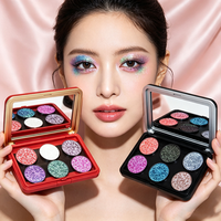 Palette de fard à paupières chromée à logo personnalisé de haute qualité
