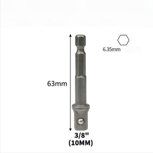 Kit d'adaptateurs hexagonaux vers carrés 1/4" 3/8" 1/2" en acier CR-V, convertisseur de douilles pour perceuse, à ressort, pour clé à chocs pneumatique - Product Image 3