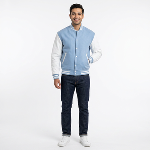 Varsity <b>Jacket</b> Custom Printing Long Sleeve <b>Men's</b> <b>Baseball</b> <b>Jacket</b> <b>Men</b> Plain Blank Varsity <b>Jackets</b> - Product Image 1