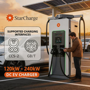 Cargador Rápido para Vehículos Eléctricos Starcharge Titan V5 de 120kW/180kW, Retracción Automática del Brazo, OCPP 20, UL, CE, Plug and Play, Larga Duración - Product Image 1