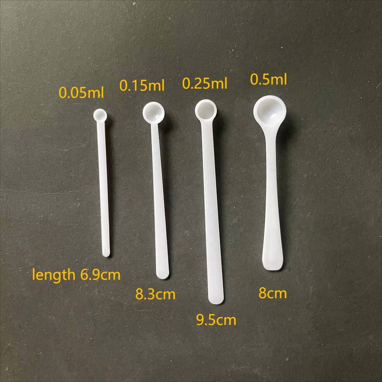 Lot De 25 Cuillères Doseuses 1 Ml - Marquage Blanc, Plastique, Par NaturGut