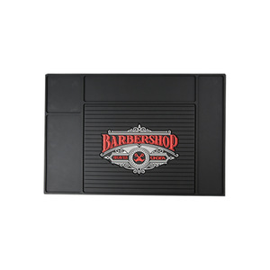 Wanmei Salon <b>Tool</b> <b>Storage</b> Mat Anti-slip Waterproof Plastic Black Printed For Barber <b>Tools</b> Organization - Product Image 4