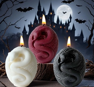 Juego <span class=keywords><strong>de</strong></span> 6 Velas Aromáticas <span class=keywords><strong>de</strong></span> Serpiente Hechas a Mano para Halloween, Decoración Gótica Espeluznante para Fiestas, <span class=keywords><strong>Casa</strong></span> <span class=keywords><strong>del</strong></span> Terror, Festividades Religiosas - Product Image 2