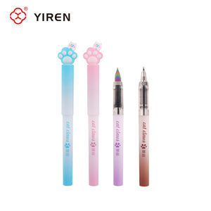 Stylo plume magnétique en plastique YIREN, motif dessin animé amusant, avec embout en silicone 3D en forme de patte de chat, prise en main confortable, cadeau idéal pour les fournitures scolaires - Product Image 1