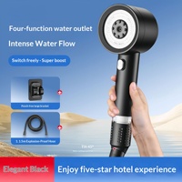 Pommeau de douche en plastique haute pression, jet de pluie super puissant, design de luxe léger, avec noyau de valve en céramique pour usage domestique