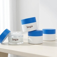 Elegantes Klarglas-Gefäß mit Silberdeckel 15ml/30ml/50ml/100ml/120ml Hochwertiges Glas für Augencreme Gesichtscreme Bio-Hautpflege Kosmetik