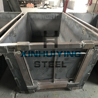 Conteneur à déchets métalliques sur mesure OEM/ODM, prix usine, bac à ferraille industriel, fabrication en tôle d'acier avec logo