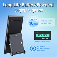 Kiosque d'Affichage Numérique Extérieur Intelligent à Écran LCD Portable de 43 Pouces sur Batterie, Expédié depuis l'Entrepôt USA