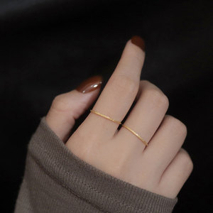 Anillos Resistentes al Agua y al Deslustre, Chapados en Oro PVD de 14k y 18k, Anillo de Moda de Acero Inoxidable 316L para Mujer - Product Image 3