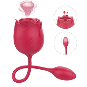 Juguete Sexual Vibrador en Forma <span class=keywords><strong>de</strong></span> Rosa Roja y Rosa, Vibrador con Pétalos en Forma <span class=keywords><strong>de</strong></span> Rosa, Divertido para Mujeres - Product Image 4