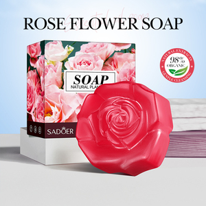 OEM SADOER Marque privée Savon bio parfumé à la rose blanchissant Contrôle de l'huile rafraîchissante Nettoyage en profondeur Parfum <span class=keywords><strong>persistant</strong></span> de fleurs - Product Image 2