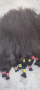 Paquetes de cabello al por mayor Hairroot India HRI-05-Baby Hairs, castaño natural, Remy, cabello indio de templo, cutícula alineada, trama doble a máquina - Product Image 4