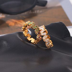 Anillo de Zirconia en Acero Inoxidable Resistente al Agua y al Deslustre, Color Duradero, para Mujer - Product Image 4