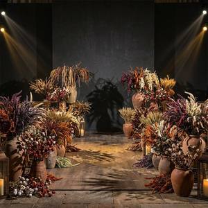 Fleurs artificielles en soie faites à la main, toucher réel, lavande et orange brûlé, pour décoration <span class=keywords><strong>de</strong></span> Thanksgiving, mariages, maison, hôtel et accessoires <span class=keywords><strong>de</strong></span> photographie - Product Image 3