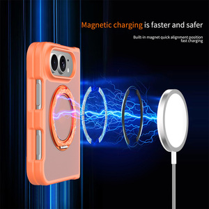 เคสโทรศัพท์แบบพับได้ B526 Drop Protection 2 in 1 TPU PC  แบบด้าน  แม่เหล็ก  สำหรับ Iphone Duo พร้อมการปกป้อง 360 องศา °   ขาตั้งโลหะ - Product Image 6