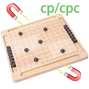 2024木製磁気チェスゲーム学習おもちゃインタラクティブ面白いボードゲーム戦略テーブルトップマグネットゲーム