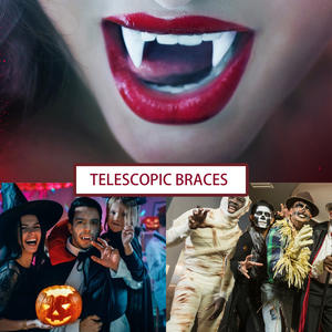 Réaliste Halloween Rétractable <span class=keywords><strong>Vampire</strong></span> Crocs <span class=keywords><strong>Dents</strong></span> Réutilisable Effrayant Faux <span class=keywords><strong>Dents</strong></span> Colle pour Cosplay pour Pâques - Product Image 3