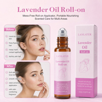Huiles Essentielles Naturelles Biologiques en Gros : Huile de Rose et Huile de Lavande pour Massage avec Applicateur à Bille Métallique