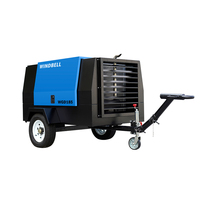 Compresseur d'air portable à moteur diesel à vis rotative 12 bars 450cfm 375cfm 185cfm pour machine de forage de pierre - Prix compétitifs