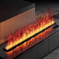 Cheminée à effet de brouillard minimaliste moderne, dotée d'une flamme LED et d'une fonction décorative d'humidification
