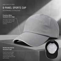 Factory Direct Supply White Sports Cap Internal White Tape Reinforcement Running Hat Custom Embroidery Wholesale Cap