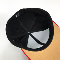 Logotipo personalizado en blanco ajustado negro 6 paneles impresiones 3D bordado PANA plano Bill béisbol Snapback gorra para hombres