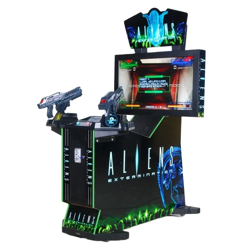 Tirador loco máquina de juego de arcade 3 en 1 a los juegos de video kit con los extranjeros