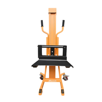 Nouveau mini élévateur manuel portable à manivelle avec fourche réglable, capacité 80kg/150kg, sur roues