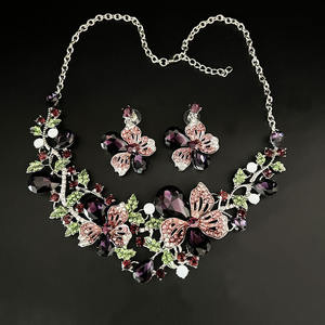 ชุดต่างหูคริสตัลเจ้าสาวประดับเพชรเต็มแผ่นชุบทองชุดของขวัญแต่งงานหรูหราหรืองานหมั้น - Product Image 4