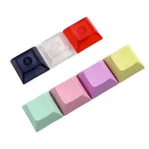 Keycap kosong DSA warna-warni bahan PBT tahan lama 1U/1,25u/1,5 U/2U/tombol Spot buta Keycap disesuaikan mekanis dengan saklar Mx