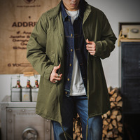 Veste parka imperméable verte US German Long M51 M65 pour hommes, vente en gros