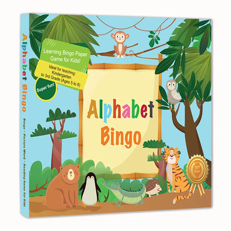 Лидер продаж, персонализированная детская бумажная карточная игра, Набор для игры в бинго для детей, 24 игрока