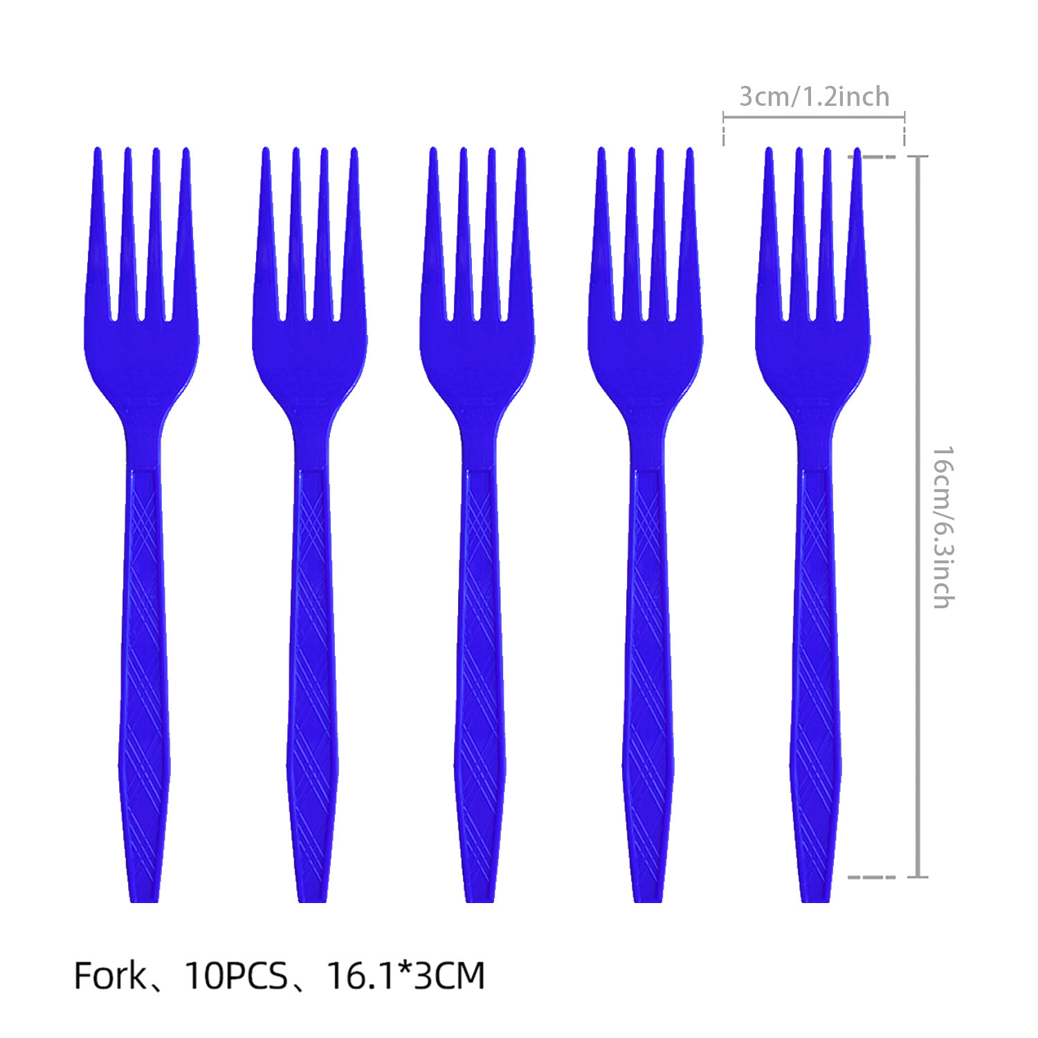 Fourchette bleue 10 pièces