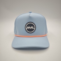 Casquette de baseball sportive personnalisée en polyester imperméable avec découpe laser, motif léopard, broderie fruitée à la main, cordon et logo en caoutchouc pour le golf
