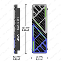 JEYI Factory 2-Pack 7mm Slim M.2 Heatsink Sirip Konvektif & Pendingin Pasif Aluminium untuk PS5/PC Tersedia di Stok
