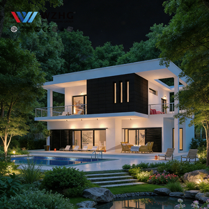 Villa en acier léger ignifuge, taille personnalisable pour immeuble de bureaux et appartement, moderne, certifiée ISO 9001 - Product Image 1