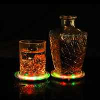 Sous-verre LED lumineux clignotant étanche pour bar et bureau, design Tunnel Infini, pour porte-gobelet