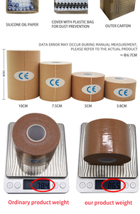 Медицинский спортивный тейп из хлопка, 5 см x 5 м, водонепроницаемый, дышащий, легкий, регулируемый, предварительно нарезанный, для обезболивания и физиотерапии - Product Image 5