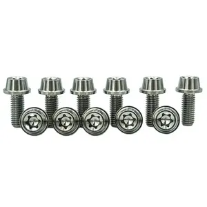 Titanium Legering Tc4 Binnenste Hexagonale Piramide Kegel Kop Auto Bout Niet-Standaard Gemodificeerde Bout M 8*20 Bevestigingsschroef