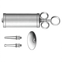 Seringue auriculaire Pomeroy 200 cc en acier inoxydable pour examen ORL professionnel, soins des oreilles et procédures chirurgicales