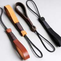 Vente en gros de porte-clés bricolage en corde de cuir avec logo personnalisé porte-clés en cuir avec lanière simple porte-clés de voiture