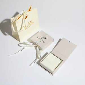 Hot-selling paper gift box packaging, studded box, custom logo jewelry, pink velvet bag, flip-top <b>earring</b> and bracelet box - Product Image 4