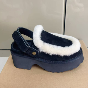 Mules d'intérieur décontractées en fourrure de mouton et laine, style <span class=keywords><strong>Ugg</strong></span>, pour femme, personnalisables, fabriquées en usine - Product Image 5
