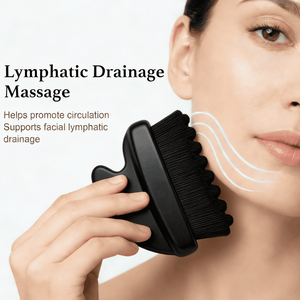 <span class=keywords><strong>Brosse</strong></span> faciale en jade écologique de qualité supérieure à poils doux 2-en-1 pour nettoyage, exfoliation, massage lymphatique, relaxation corporelle complète et amélioration de l'élasticité de la peau - Product Image 4