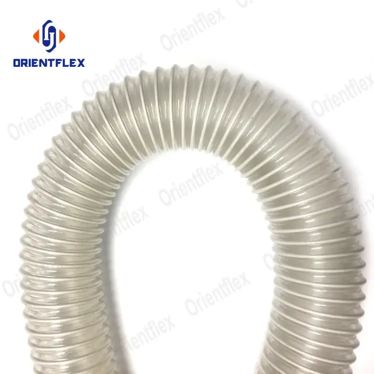Огнестойкий доступный по цене воздуховод 12 дюймов ПВХ спиральный гибкий шланг 1,5 "для вентилятора